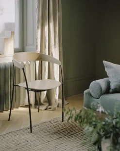 New Works Missing karmstol, ek - svart