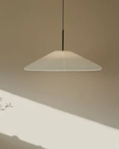 New Works Nebra pendellampa, liten, vit