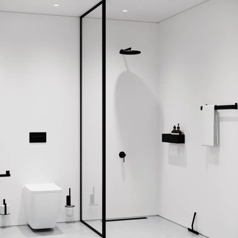 Nichba Extra toalettpappershållare, svart