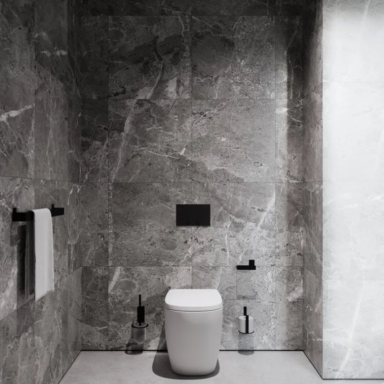 Nichba Extra toalettpappershållare, svart