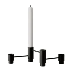 Nichba Structure ljusstake, 3 st, svart