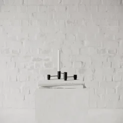 Nichba Structure ljusstake, 3 st, svart