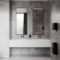 Nichba Toalettpappershållare med lock, svart