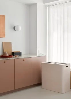 Niimaar Ecogrande Forever Bin återvinningsstation, 3 öppningar, ren vit