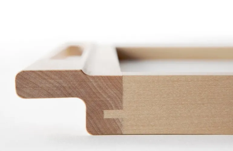 Nikari Alvar bricka, björk - vitt laminat