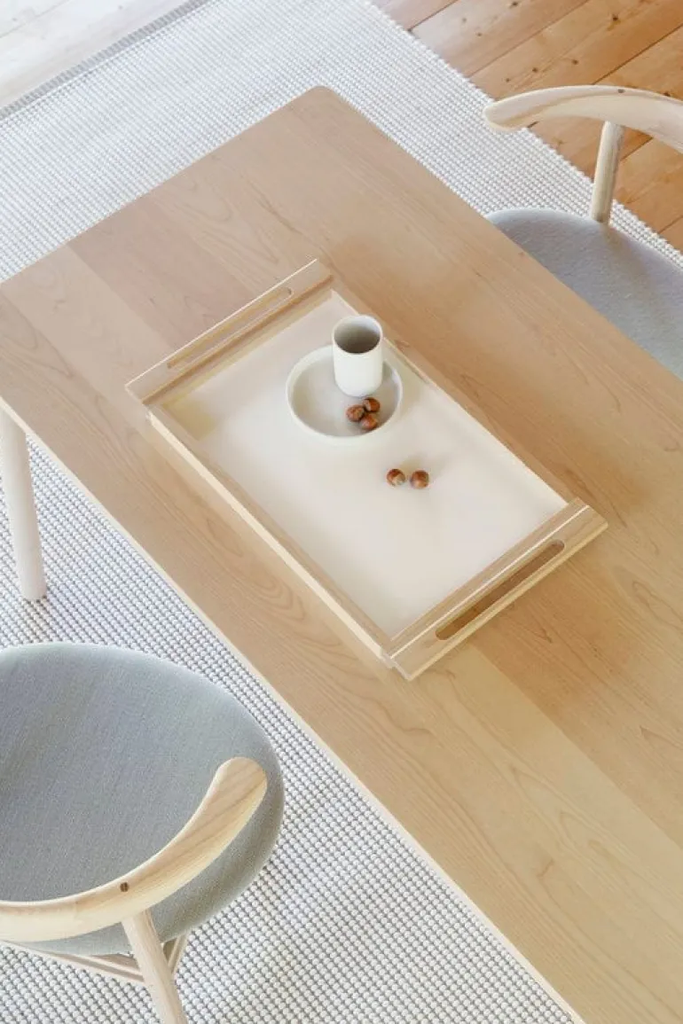 Nikari Alvar bricka, björk - vitt laminat