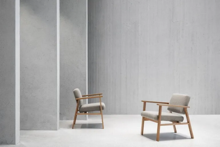 Nikari Archetyp Lobby stol, ek - grå Steelcut Trio 616