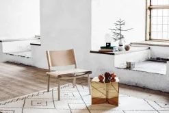 Nikari December stol, ask - naturläder