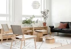 Nikari December stol, ask - linnekanvas