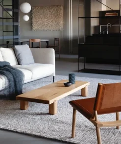 Nikari December stol, ek - konjaksfärgat läder