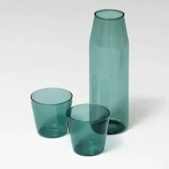 Nine Mjölkglas, 2-pack, aqua