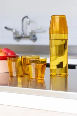 Nine Mjölkglas, 2-pack, gult