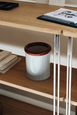 Nine Rod kruka, 17,5 x 15,3 cm, terrakotta - ljusblå