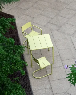 Nine Sine matsalsfåtölj, gul