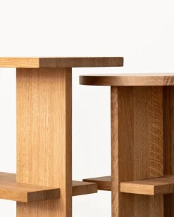 Nine Tee sidobord, rektangulärt, mattlackad ek