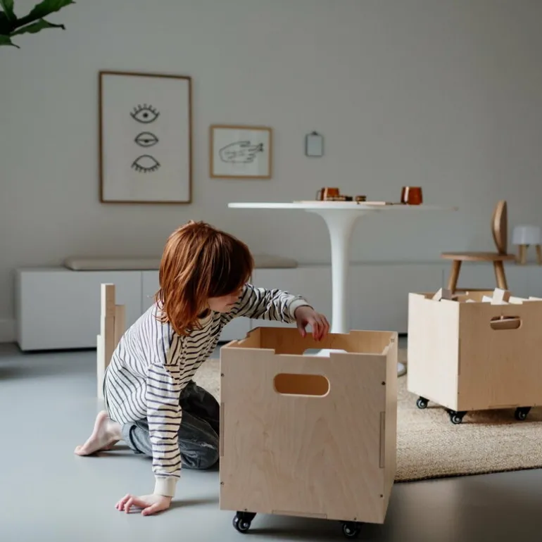 Nofred Cube hjul till förvaringslåda, set om 4, svart