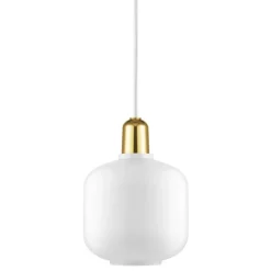Normann Copenhagen Amp lampa, liten, vit - mässing