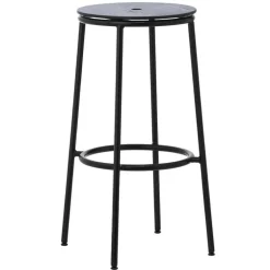 Normann Copenhagen Circa barstol, 75 cm, svart stål - svart ek