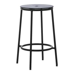 Normann Copenhagen Circa barstol, 65 cm, svart stål - svart ek