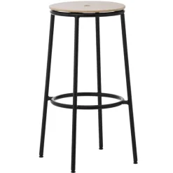 Normann Copenhagen Circa barstol, 75 cm, svart stål - ek