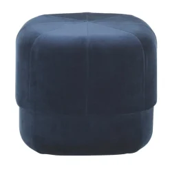 Normann Copenhagen Circus sittpuff/fotpall, liten, mörkblå velour