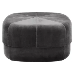 Normann Copenhagen Circus sittpuff/fotpall, stor, grå velour