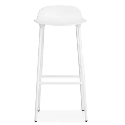 Normann Copenhagen Form barstol 75 cm, stålfot, vit