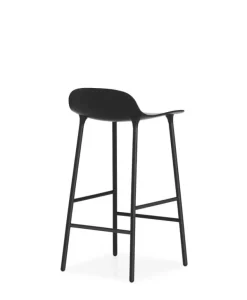 Normann Copenhagen Form barstol 65 cm, stålfot, svart