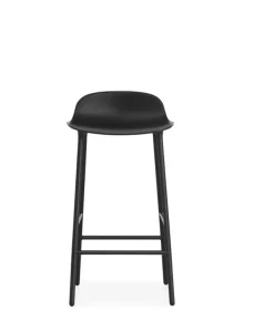 Normann Copenhagen Form barstol 65 cm, stålfot, svart