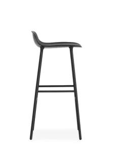 Normann Copenhagen Form barstol 75 cm, stålfot, svart