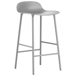 Normann Copenhagen Form barstol 65 cm, stålbas, grå