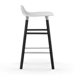 Normann Copenhagen Form barstol 65 cm, vit - svart ek