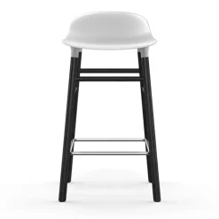 Normann Copenhagen Form barstol 65 cm, vit - svart ek