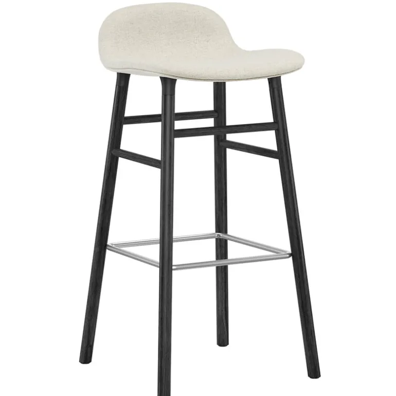 Normann Copenhagen Form barstol, 75 cm, svart ek - Main Line Flax 20