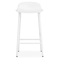 Normann Copenhagen Form barstol 65 cm, stålfot, vit