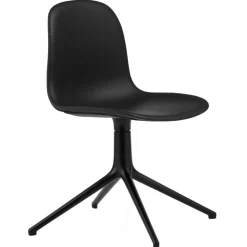Normann Copenhagen Form Swivel 4L stol, svart - svart läder Ultra