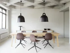 Normann Copenhagen Form Swivel 4L stol, svart - svart läder Ultra