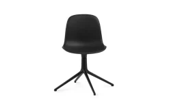 Normann Copenhagen Form Swivel 4L stol, svart - svart läder Ultra