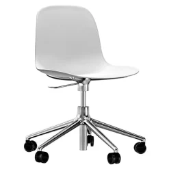 Normann Copenhagen Form Swivel 5W Gaslift snurstol, vit - aluminium