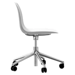 Normann Copenhagen Form Swivel 5W Gaslift snurstol, vit - aluminium