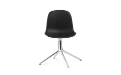 Normann Copenhagen Form Swivel 4L stol, aluminium - svart läder Ultra