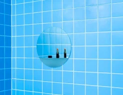 Normann Copenhagen Horizon spegel, rund, rostfritt stål