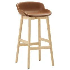 Normann Copenhagen Hyg barstol, 75 cm, ek - brandy läder Ultra
