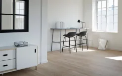 Normann Copenhagen Hyg barstol, 65 cm, svart - svart läder Ultra