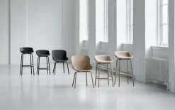 Normann Copenhagen Hyg barstol, 65 cm, svart - svart läder Ultra