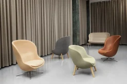 Normann Copenhagen Hyg hög fåtölj med snurrfunktion, Ultra Leather 41574