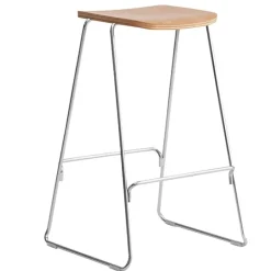 Normann Copenhagen Just Barstool 75 cm, utan ryggstöd, ek - krom