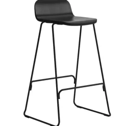 Normann Copenhagen Just Barstool 75 cm, med ryggstöd, svart