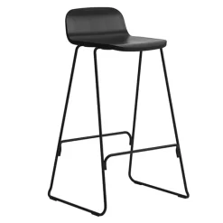 Normann Copenhagen Just Barstool 65 cm, med ryggstöd, svart