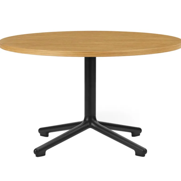 Normann Copenhagen Lunar soffbord, 70 cm, svart aluminium - ek